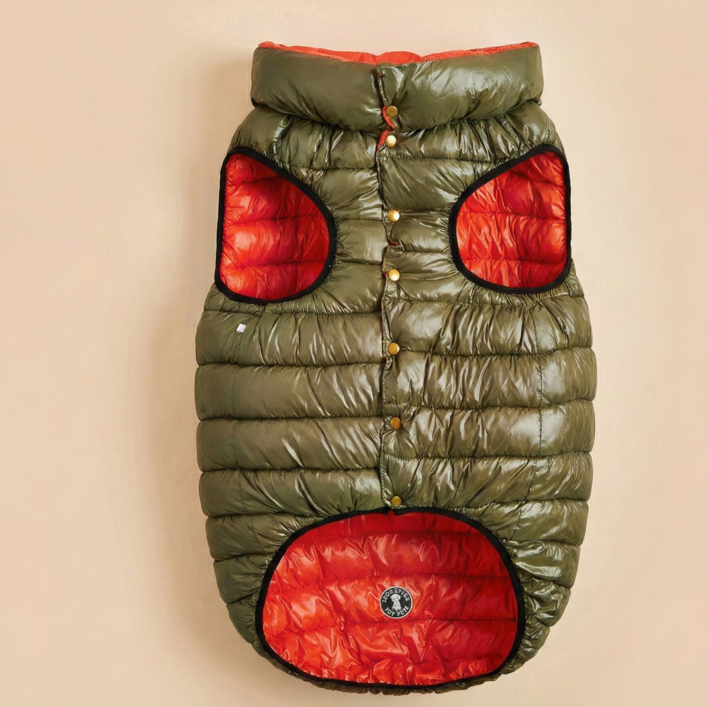 Buddy - Reversible Puffer (Green & Orange)