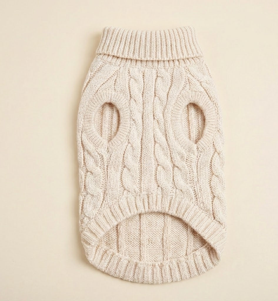 Luna - Dog Sweater (Off-White)